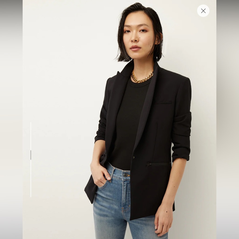 Veronica Beard Scuba Dickey Jacket Blazer Black women’s size 12 READ